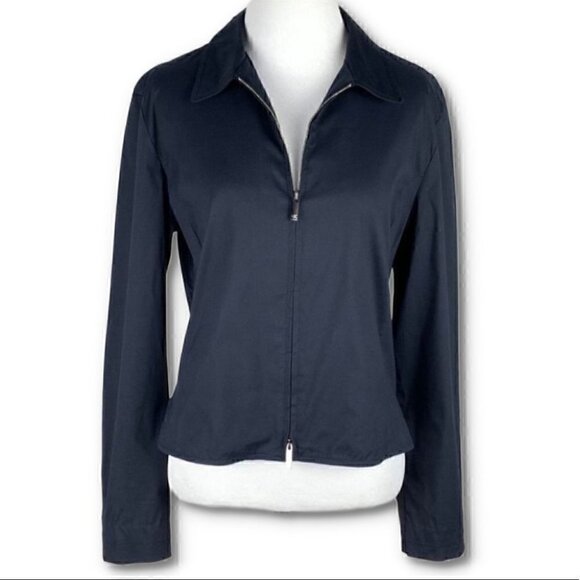 Calvin Klein Jackets & Blazers - CK Calvin Klein womens light double zip down black Italian jacket Y2k 90s